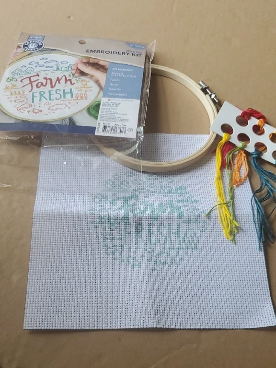Farm Fresh Rustic Embroidery Kit - Multicolor - Picture 3 of 5